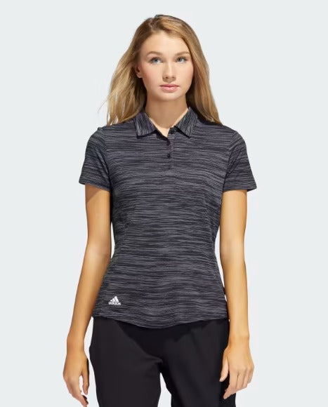 ADIDAS-PLAYERA POLO DE GOLF JASPEADO NEGRO