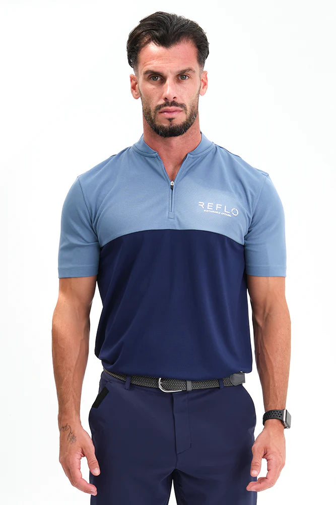 Reflo -Polo Hombre Tobol Azul con Negro