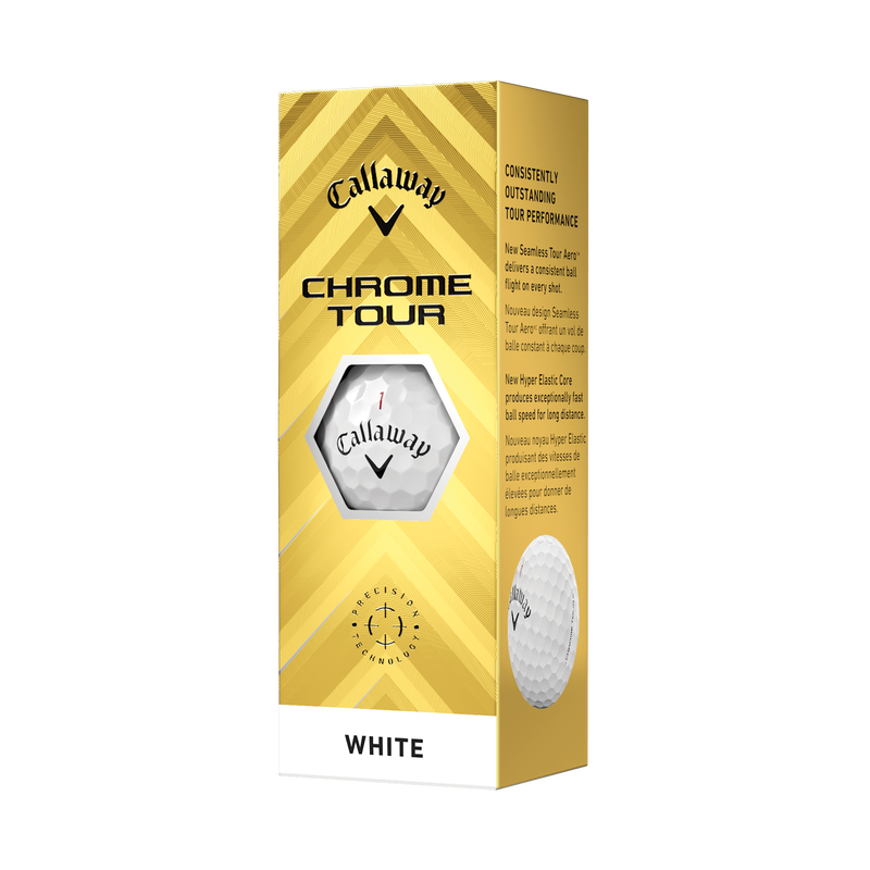 Callaway - Pelota Chrome Tour Blanca 3pk