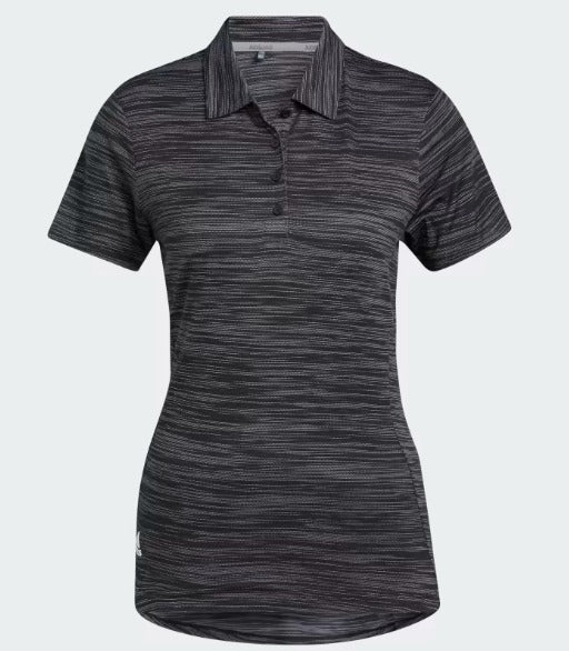 ADIDAS-PLAYERA POLO DE GOLF JASPEADO NEGRO