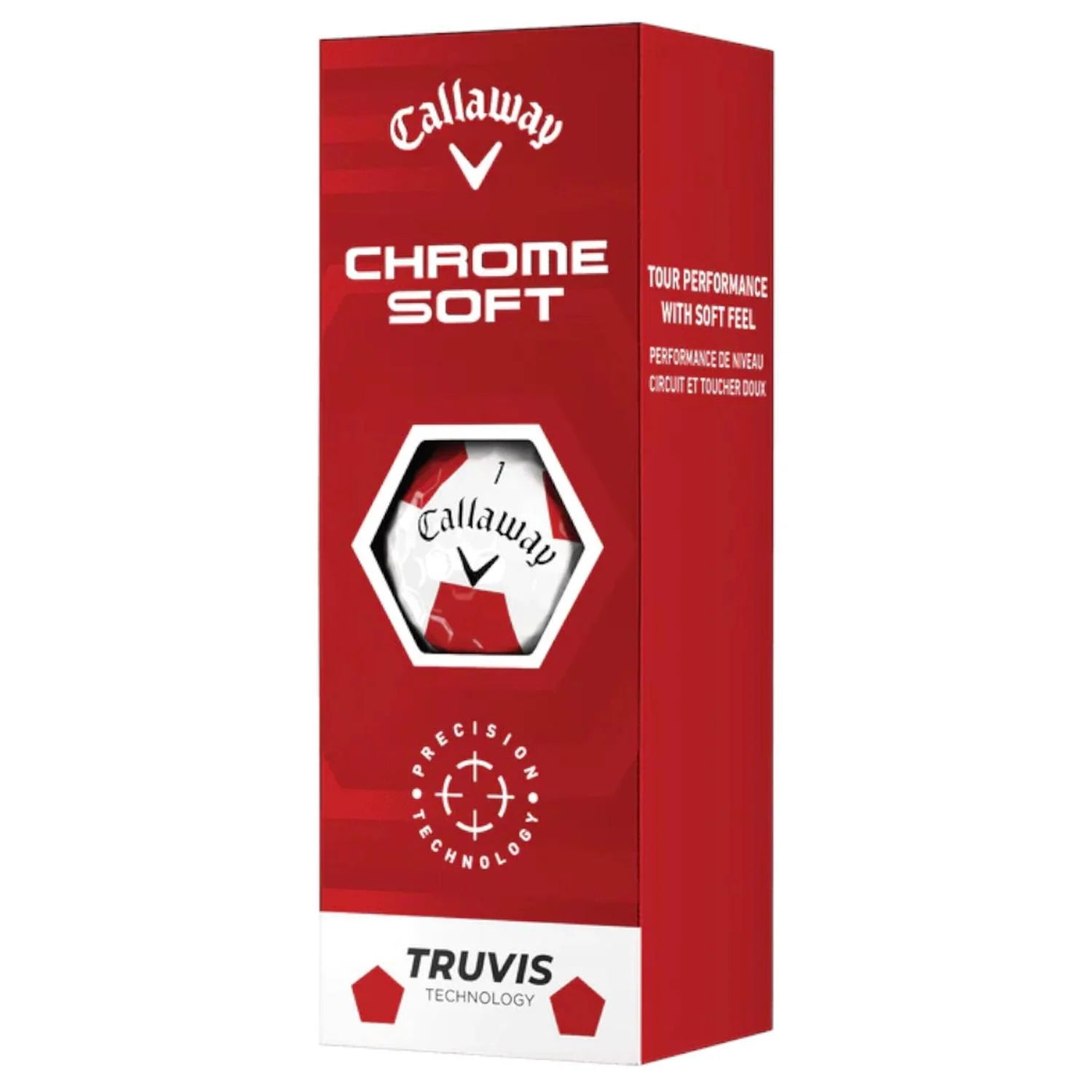 CALLAWAY - PELOTA CHROME SOFT TRUVIS ROJA 3PK