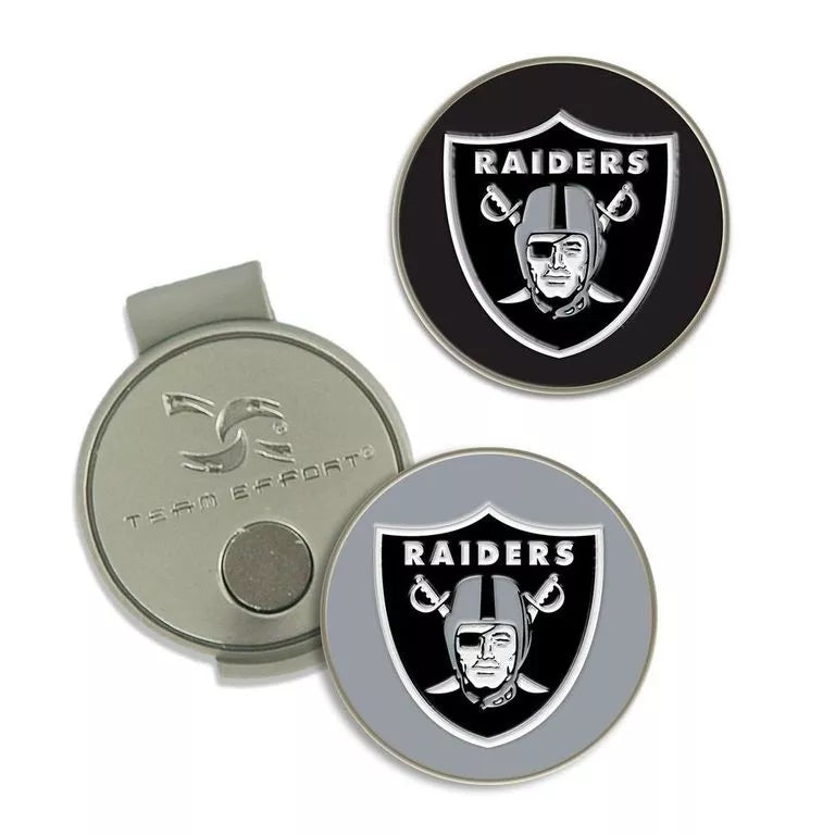 NFL Hat Clips-Con Marca Metalica Raiders Las vegas