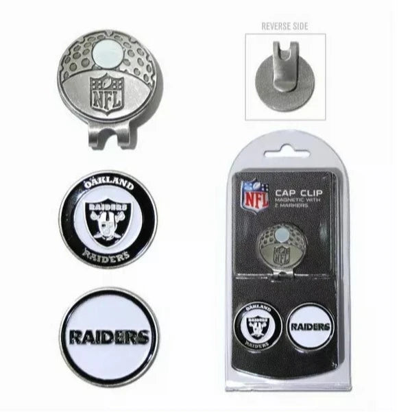 NFL Hat Clips-Con Marca Metalica Raiders Las vegas