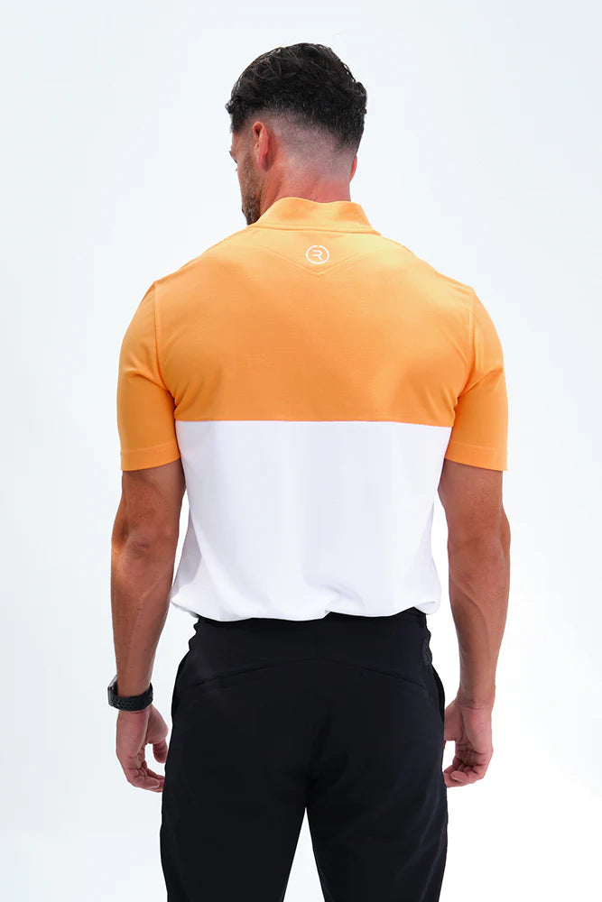 Reflo -Polo Hombre Tobol Naranja con Blanco