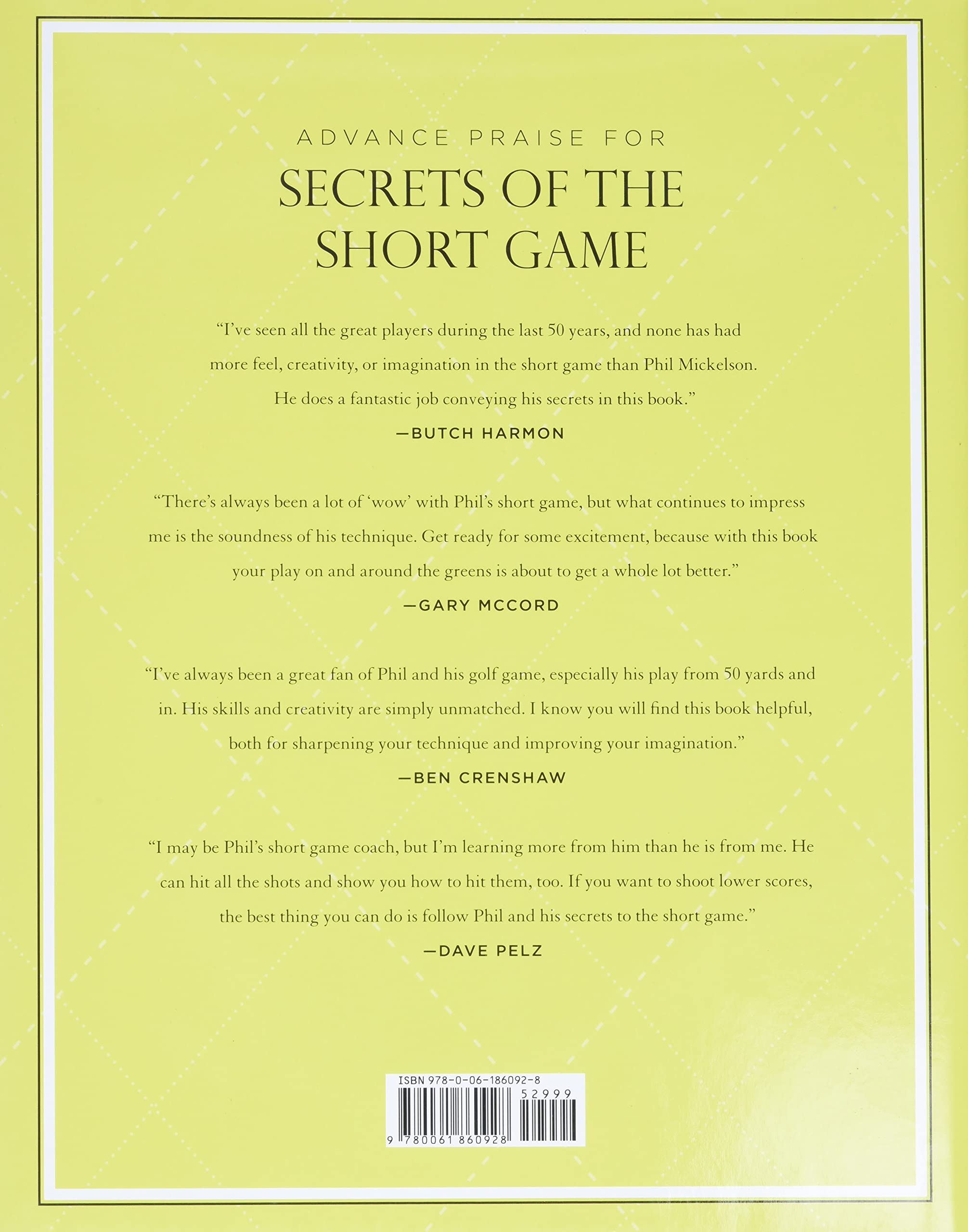 Libro Secrets of the Short Game de Phil Mickelson